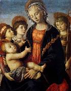BOTTICELLI, Sandro The Virgin and Child with Two Angels and the Young St John the Baptist Spain oil painting artist